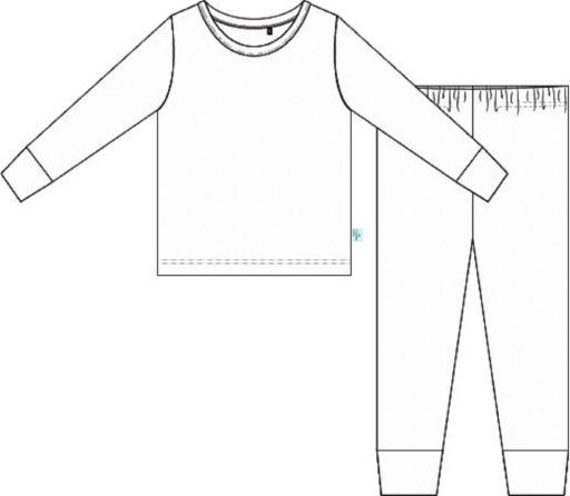 Winifred - Long Sleeve Basic Pajama, Color: BLACK, Size: 12-18 Mos.