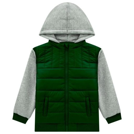 Green Jacket w/Grey Sweat Shirt Sleeve, Size: 2