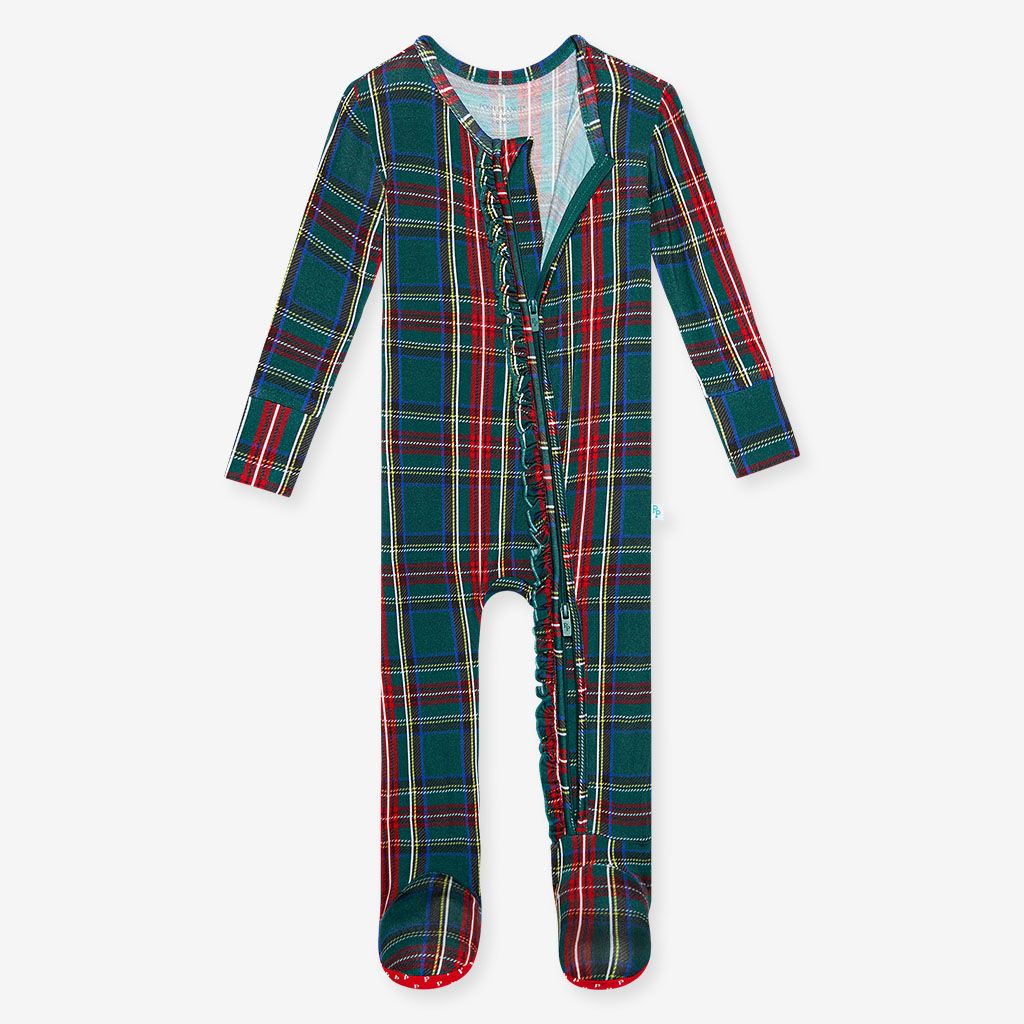 Tartan Plaid - Zippered Footie, Size: NB