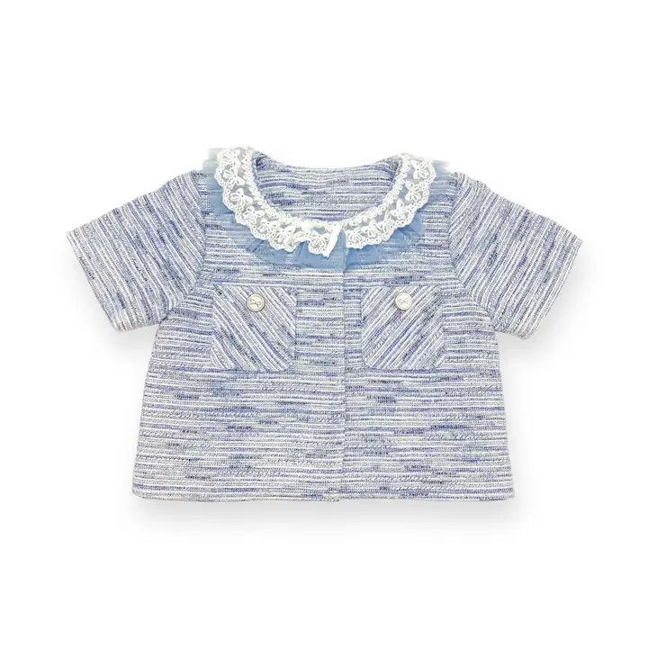 2 Pc Lt Blue Tweed Set, Size: 4