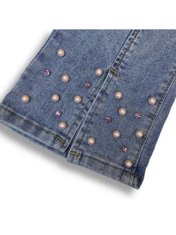 2 Pc Embellished Denim Jacket w/ Flare Jeans, Size: 2T