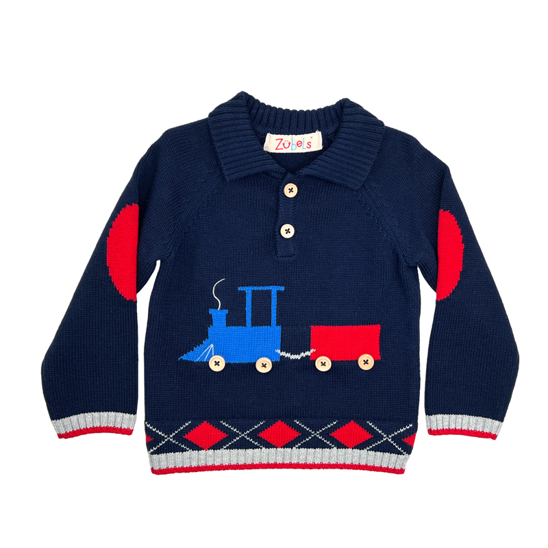 Navy Train Sweater