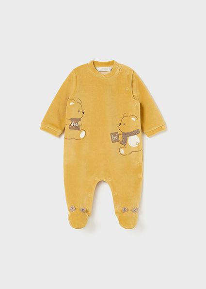 Gold Velour Footie