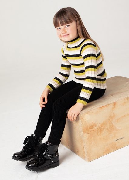 Citronella Knit Stripe Mockneck sweater