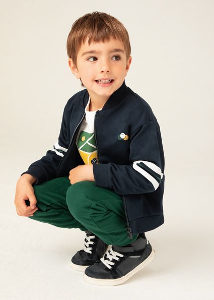 3 Pc Navy &amp; Green Track Suit