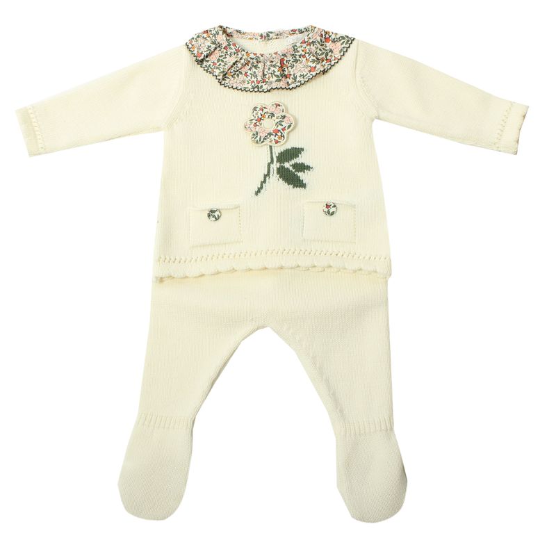 2 Pc Knit Set w/ Flower