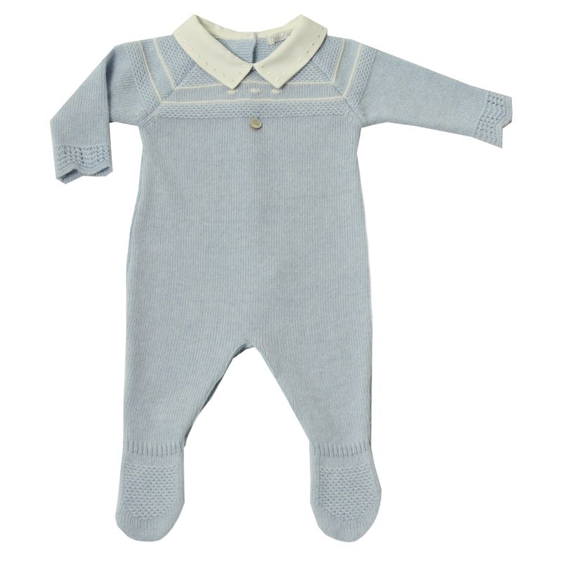 Lt blue Knit Footie