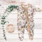  Ruffle Double Zipper Sleeper Floral Melody
