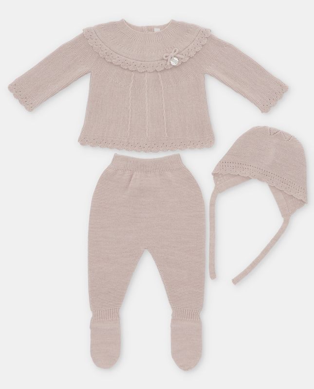 3 Pc Rose Knit