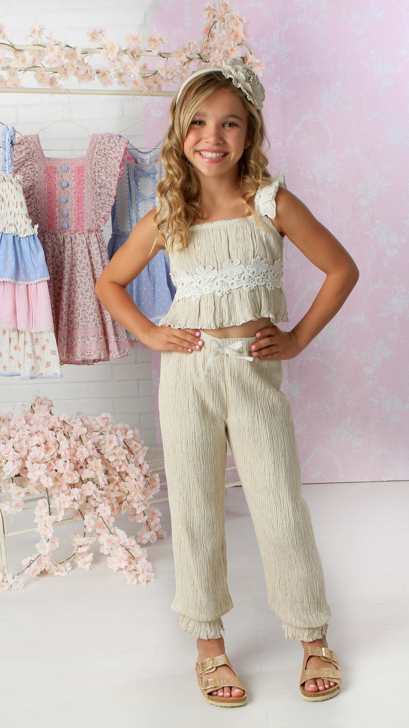 Oatmeal Pant Set, Size: 24m/2t