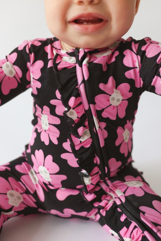Winifred - Footie Ruffled Zippered One Piece