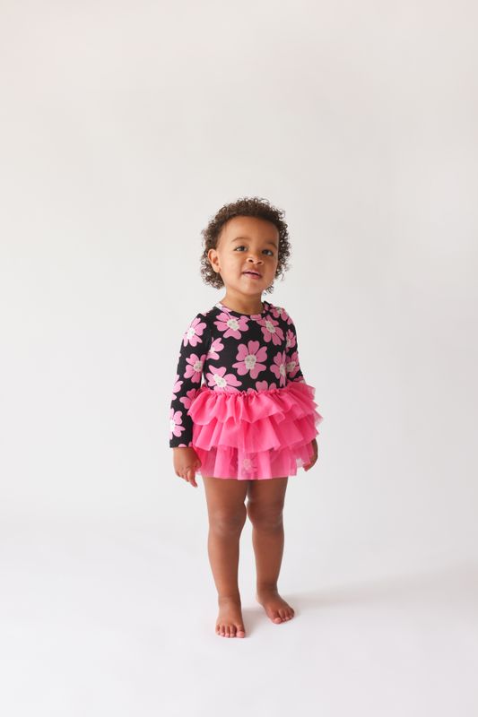 Winifred - Long Sleeve Tulle Skirt Bodysuit