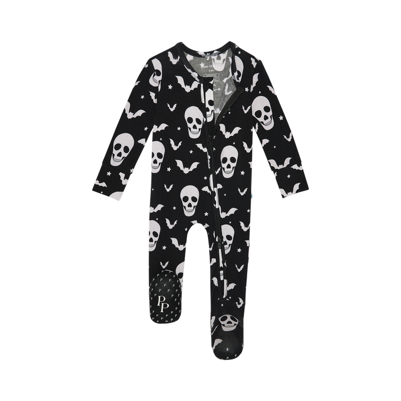 Skelly - Footie Zippered One Piece