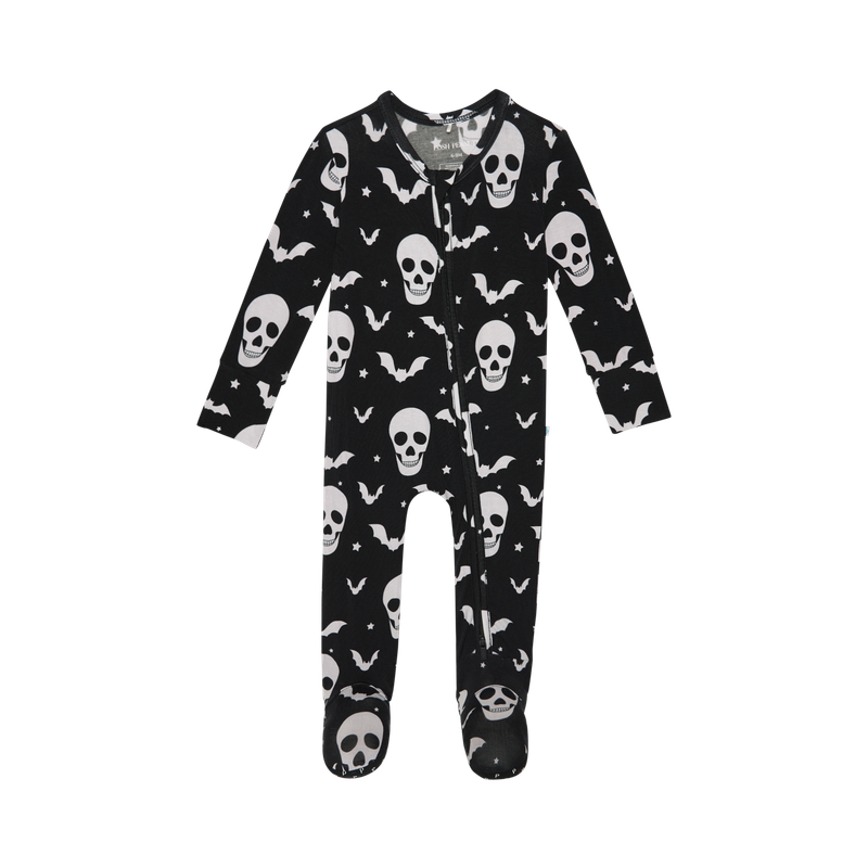 Skelly - Footie Zippered One Piece