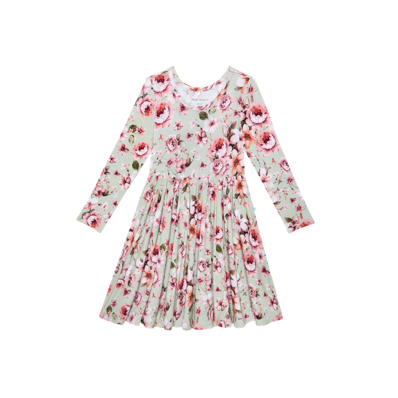 Millicent - Long Sleeve Basic Twirl Dress