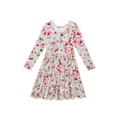 Millicent - Long Sleeve Basic Twirl Dress