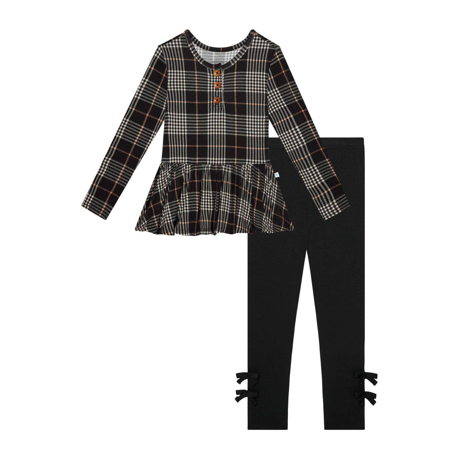 Sanders - 2 Pc LS Henley Top &amp; Legging Set