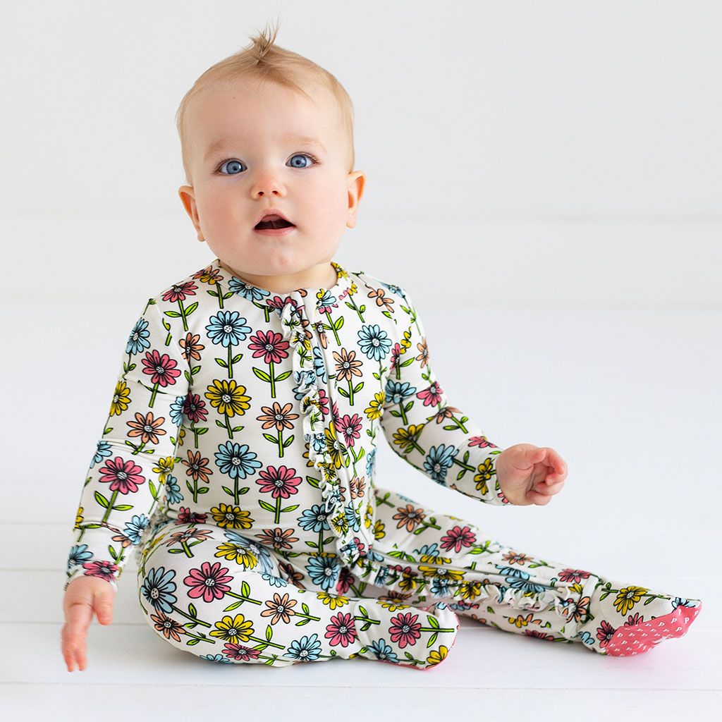 Maya Lynn Ruffled Footie, Size: NB
