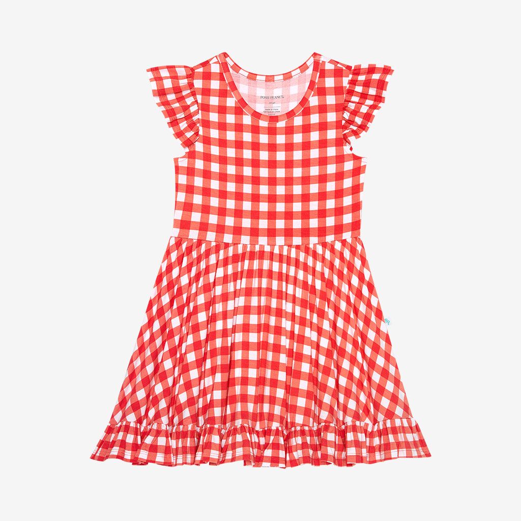 Polly Ruffled Sleeve Twirl Dress