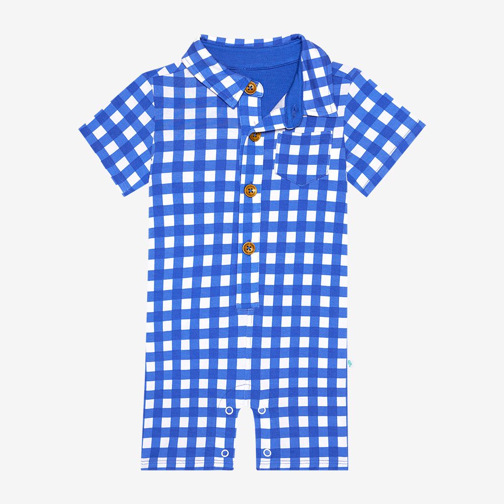 Joshua Short Sleeve Collard Henley Romper