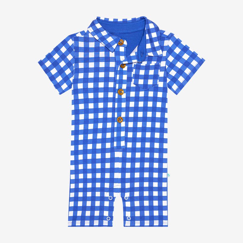 Joshua Short Sleeve Collard Henley Romper