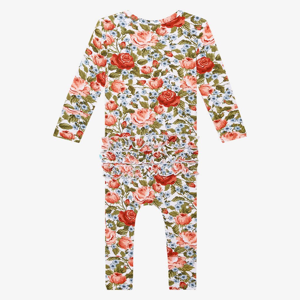 Alma L/S Ruffled Henley Romper