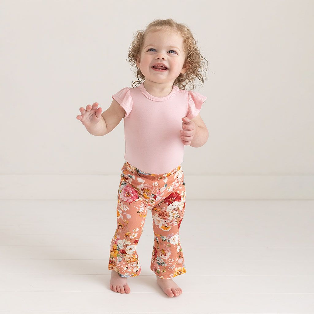 Celia Ruffled Cap Sleeve w/Bell Bottom Set