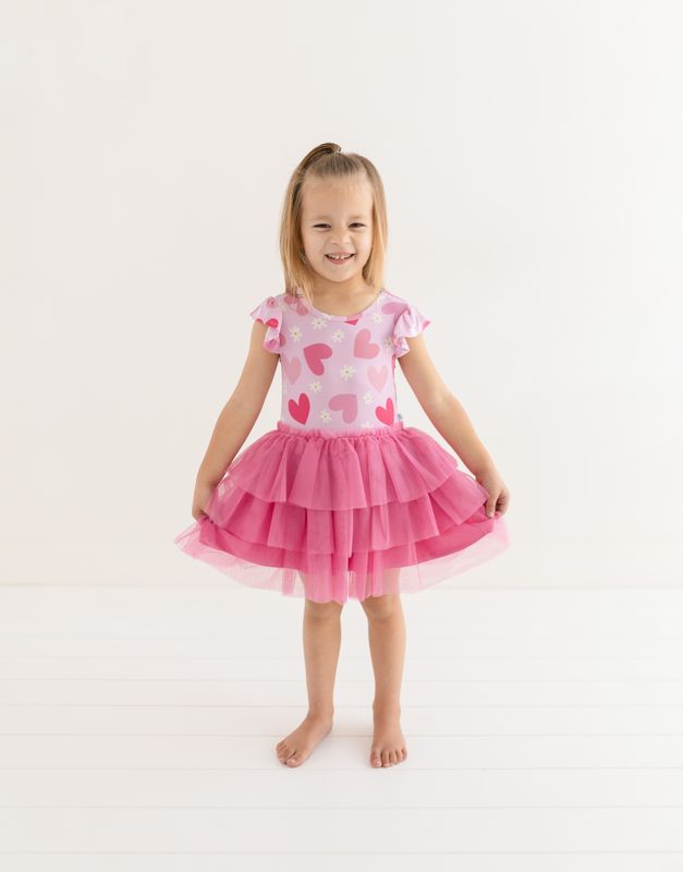 Daisy Love - Ruffled Cap Sleeve Tulle Dress