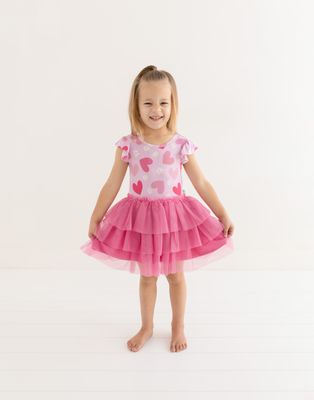 Daisy Love - Ruffled Cap Sleeve Tulle Dress