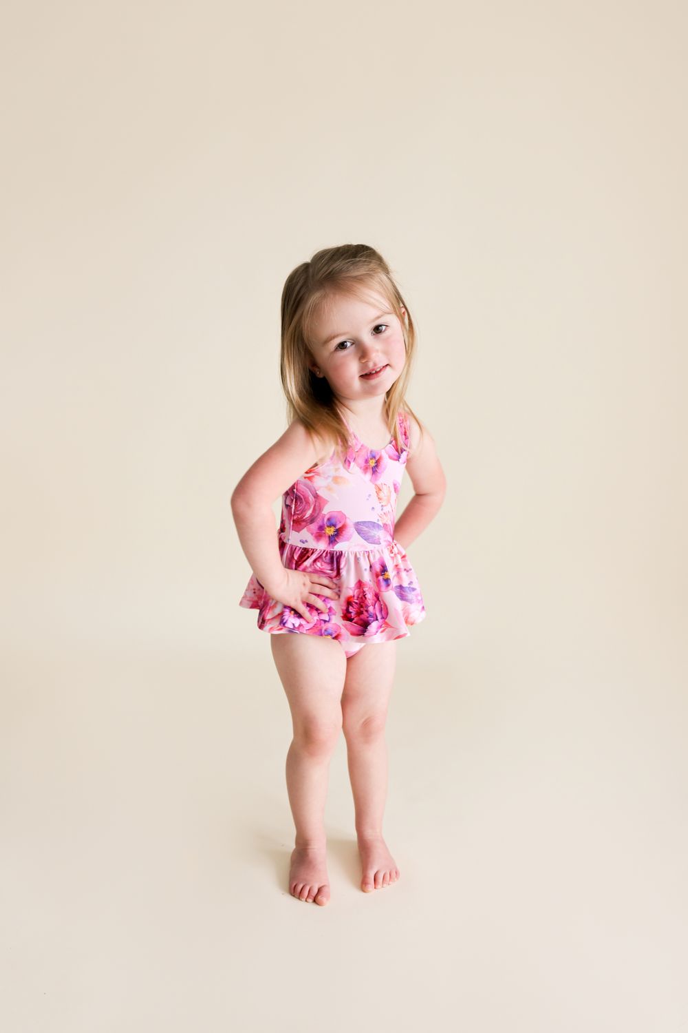 One Piece Twirl Skirt Swimsuit - Amira