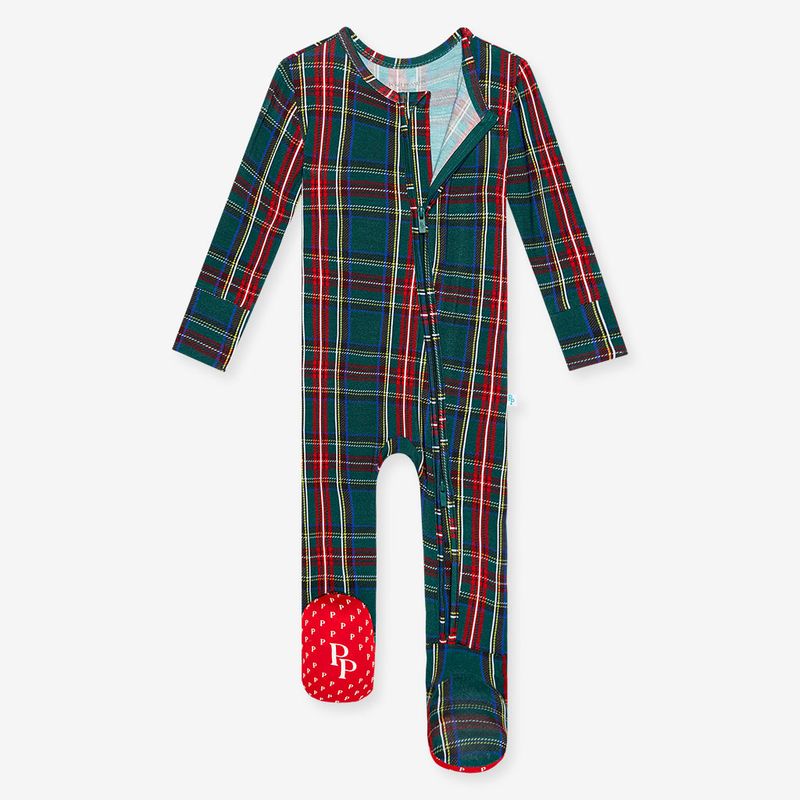 Tartan Plaid - Zippered Footie