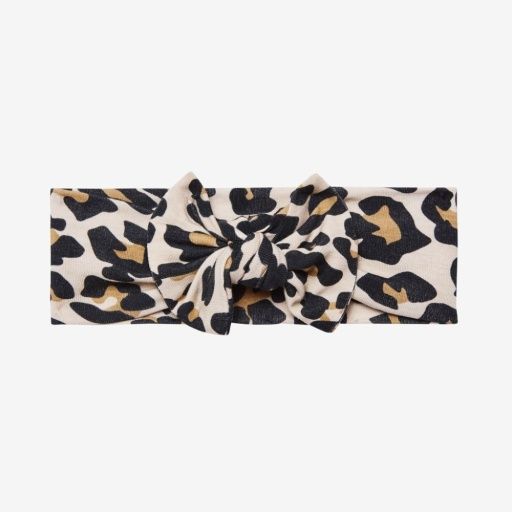 Lana Leopard - Infant Headwrap, Color: BEIGE, Size: 0-3 Mos.