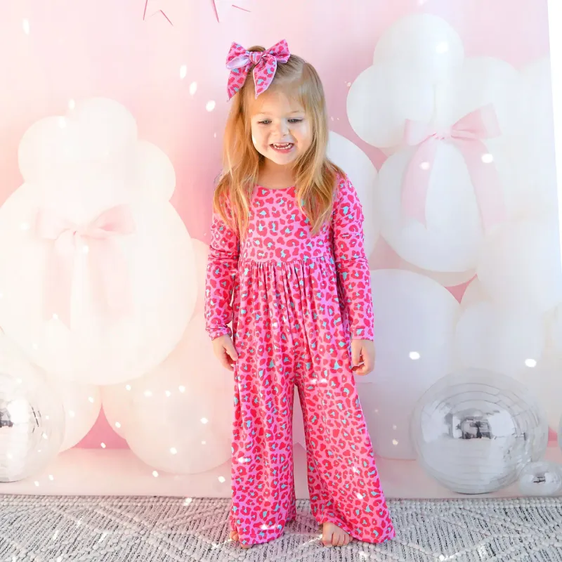 Zuri Leopard WIDE LEG ROMPER