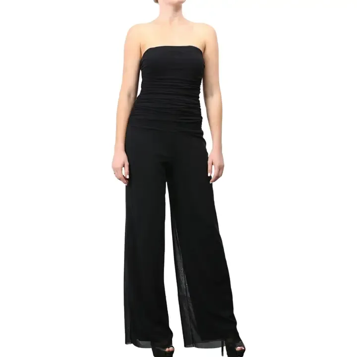 Black Strapless Jumpsuit