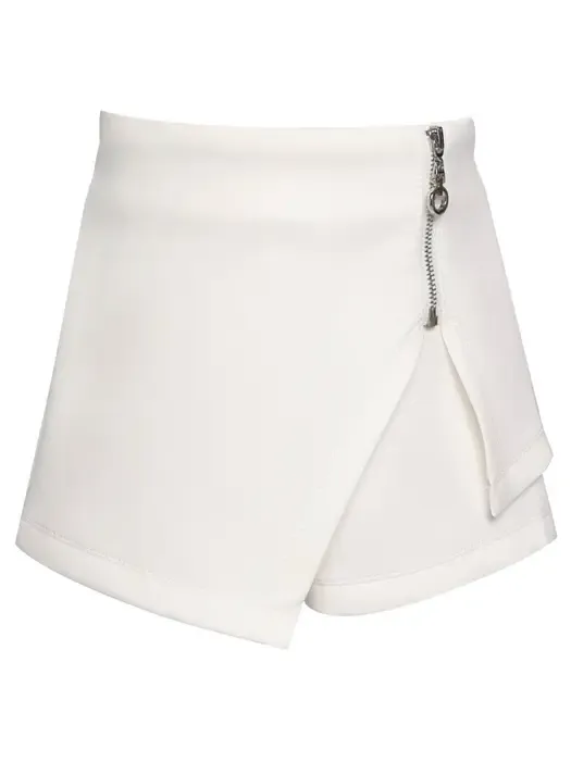 Ivory Skort w/ Side Zipper Detail