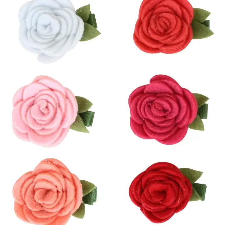 Felt Rose Grippie Clip
