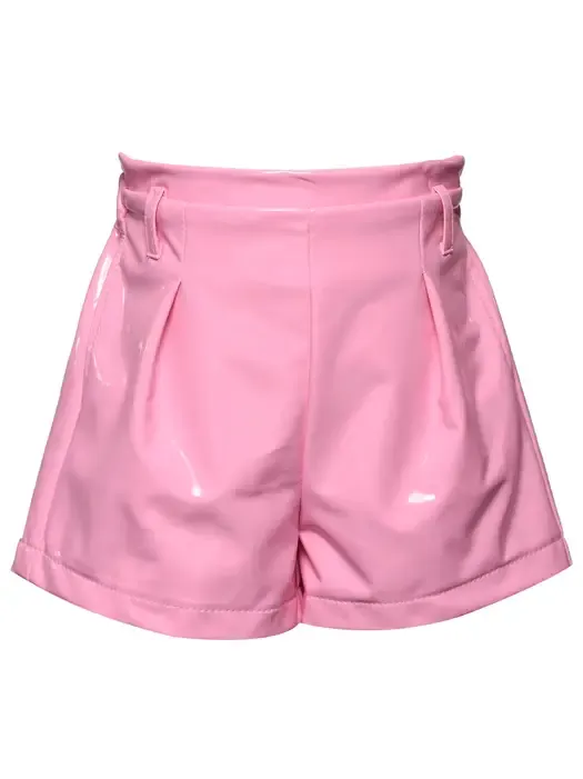 Pink Pleather Short