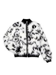 Blk/Wht Fur Cheetah Jacket