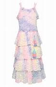 Pink Tie-Dye Embroidered Dress