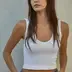 Ribbed V Neck Crop Top
