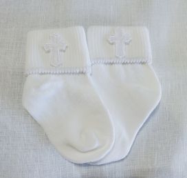 Baby Sock w/Cross