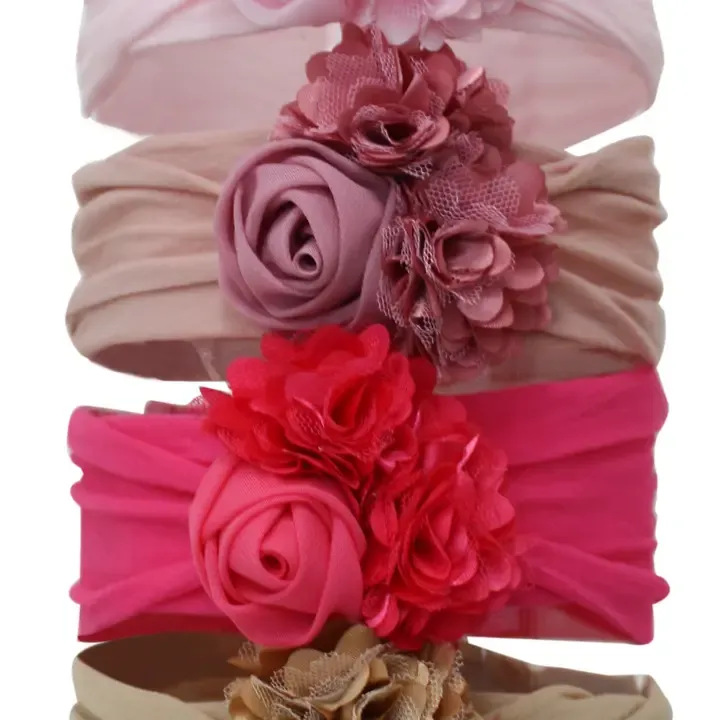 Floral Rosette Baby Headband