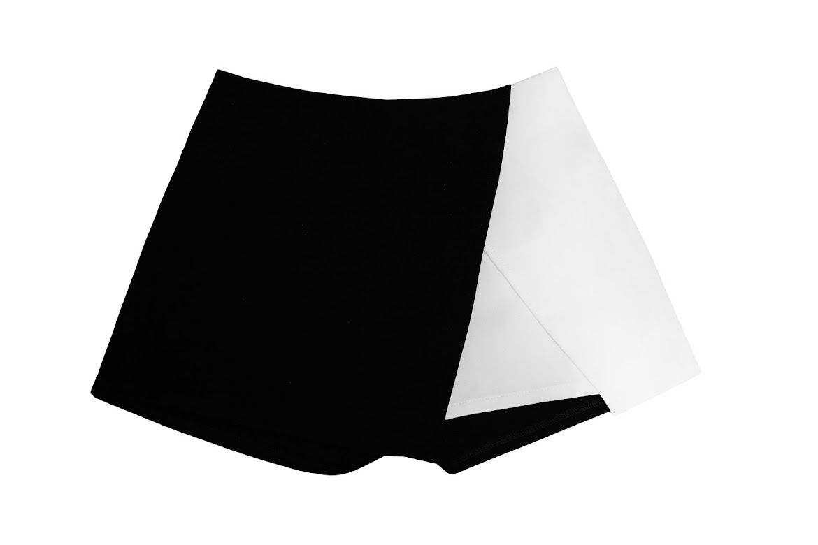 Black Colorblock Skort