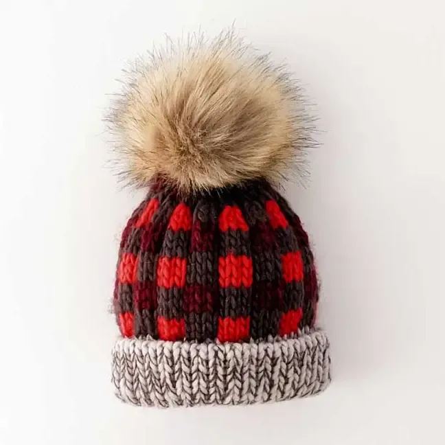 Red Pop Buffalo Check Hat