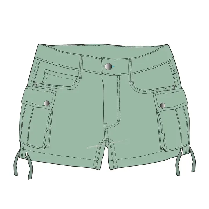 Girls Sage Cargo Pocket Short 