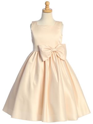 Satin Dress w/ Bow