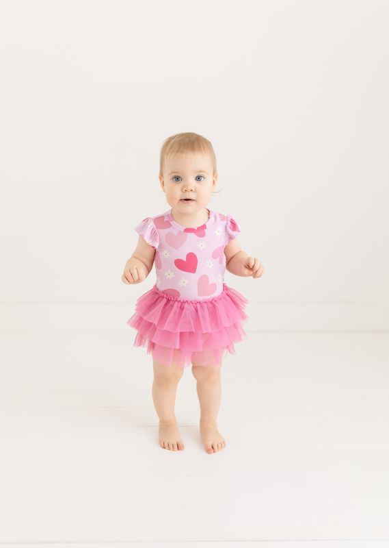 Daisy Love - Ruffled Cap Sleeve Tulle Dress