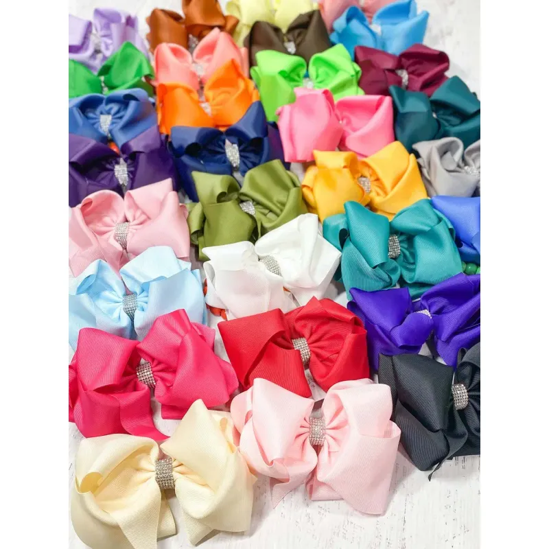 Texas Size Rhinestone Center Knot Hair Bow