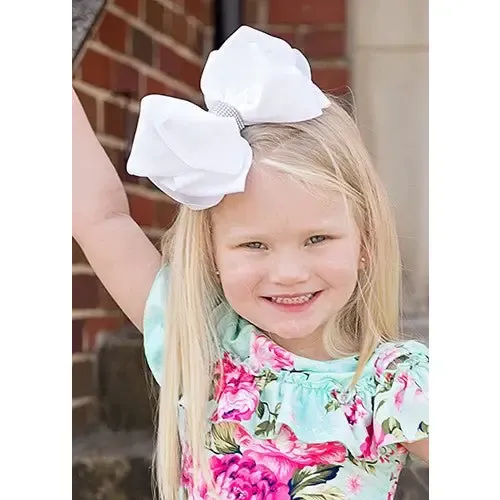 Texas Size Rhinestone Center Knot Hair Bow
