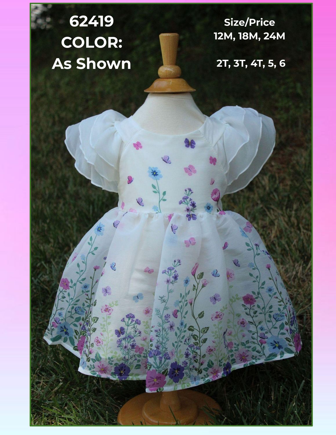 Liberty Floral Print Ruffle Sleeve Dress